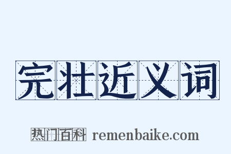 完壮近义词是什么意思的图片